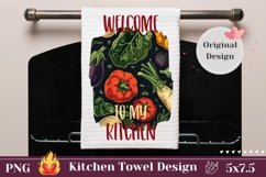 Kitchen Dish Towel Sublimation, Welcome To My Kitchen Towel Product Image 1