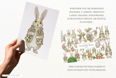 Funny Easter Bunny Clipart Product Image 4