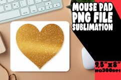Sparkle of Affection 3D Heart Mouse Pad Sublimation Product Image 1