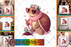 Elegant TSHIRT PNG Art, Turtle Product Image 1