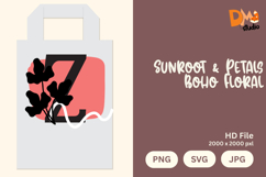 Sunroot &amp; Petals Boho Floral Monogram Product Image 1