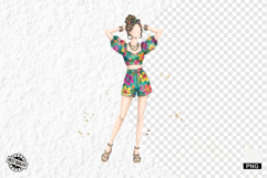 Fashionable Summer Girl Clipart Product Image 1