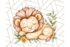 Pastel Safari Jungle Baby Animals PNG Clipart, Nursery Product Image 4