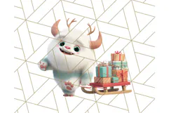 Holiday Yeti Village PNG Clipart, Cute Winter Clip Art Product Image 4