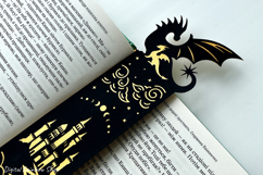 Dragon bookmark svg template, fantasy paper bookmark Product Image 4