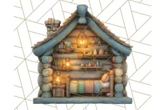 Cozy Cabin Critters Clipart PNG, Fall Animal Png Product Image 4