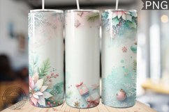 Christmas Watercolor Tumbler Wrap - Christmas PNG Design Product Image 1