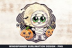 Halloween Pumpkin Wind Spinner Sublimation Design Product Image 1