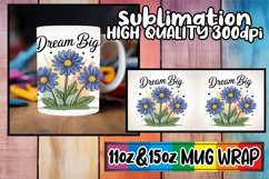 Enchanted reflections 11oz 15oz sublimation wrap, Flowers Qu Product Image 1