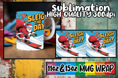 Gentle dreams 11oz 15oz sublimation wrap, Funny Santa Product Image 1