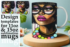 Radiant Beauty: Elegant Portrait Mug Wrap,11oz/15oz Product Image 1