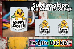 Vibrant colors 11oz 15oz sublimation wrap, Easter Animals Product Image 1