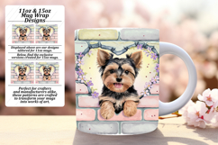 Classic 11oz Mug Wrap Png Design , Cute Dog Product Image 1