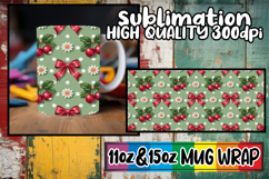 Bright beginnings sublimation mug wrap, Christmas Product Image 1