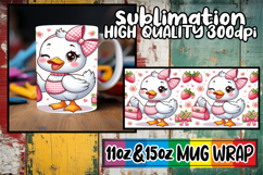 Soft whispers 11oz 15oz mug wrap, Cute Goose Product Image 1
