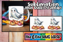Vibrant escapes 11oz 15oz sublimation wrap, Pumpkin Watercol Product Image 1