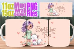 Sweet escapes 11oz 15oz sublimation wrap, Birthday Girl Product Image 1