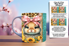 Charming 11oz Mug Wrap Png Design , Cute Animals Product Image 1