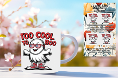 Luxurious 11oz Mug Wrap Png Design , Funny Ghost Product Image 1