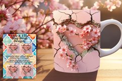 Spring Serenity: Sublimation Heart Mug Variety Product Image 1