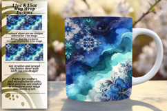Creative 11oz Mug Wrap Png Design , Watercolor Patter Product Image 1
