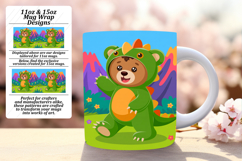 Radiant 15oz Mug Wrap Png Artwork , Cute Bear Product Image 1