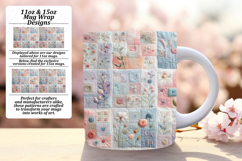 Whimsical 15oz Mug Wrap Png Artwork , Patchwork Product Image 1