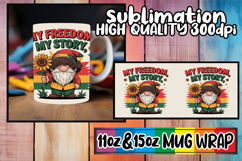 Cheerful journeys 11oz 15oz sublimation wrap, Juneteenth Product Image 1