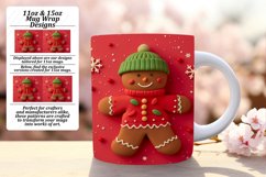 3D Gingerbread Wrap | Christmas 11oz/15oz Mug Sublimation Product Image 1