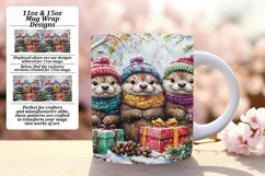 Creative 11oz Mug Wrap Png Template , Cute Xmas Product Image 1