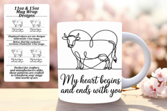 ELEGANT 11oz Mug Wrap PNG Design , Cute Cow Product Image 1