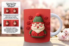 Winter Santa Claus Mug Wrap 3D Sublimation 11oz 15oz Product Image 1