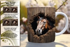 Equestrian Watercolor Peek Artistic Mug Wrap Product Image 1