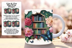Vibrant 15oz Mug Wrap Png Template , Books Product Image 1