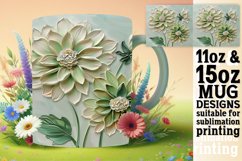 3D Floral Bliss: Mug Sublimation Product Image 1