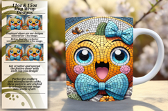 Radiant 15oz Png Mug Wrap Design , Cute Pumpkin Product Image 1