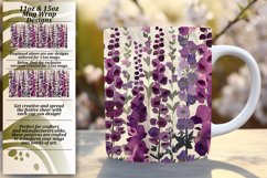 Floral Stripe Mug Wrap - Springtime Splendor Product Image 1