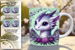 SLEEK 11oz PNG Mug Wrap Artwork , Dragon Product Image 1