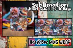 Whimsical Flower Bouquet Mug Wrap 11oz/15oz Product Image 1