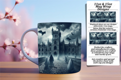 Elegant 15oz Mug Wrap Png Artwork , Horror Halloween Product Image 1