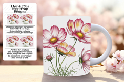 Festive 11oz Mug Wrap Png Artwork , Flowers Product Image 1