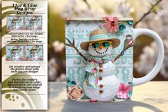 Winter Holiday Snowman Mug Wrap 11oz/15oz Seasonal Magic Product Image 1
