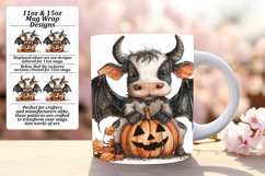 Halloween Cow Mug Wrap Design for 11oz/15oz Product Image 1