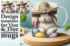 Whimsical Spring Bunny Wrap Sublimation 15oz Product Image 1