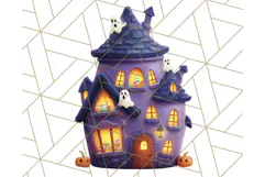 Haunted Sweet Shoppe PNG Clipart, Pastel Halloween Bakery Product Image 4