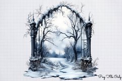 Gothic Spooky Winter Clipart PNG Product Image 1