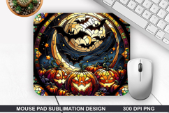 Furry Pumpkin Mouse Pad, Halloween Mouse Pad PNG Design, Hal Product Image 1