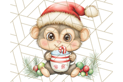 Muted Cute Safari Christmas Animal PNG Clipart, Holiday Png Product Image 4
