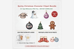 Quirky Christmas Character Clipart Bundle Product Image 7