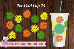 citrus fruits svg for Full Wrap Venti Cold Cup 24 oz Product Image 1